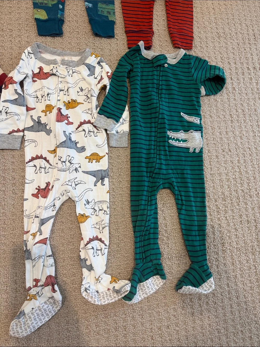 12M Boy Pajamas Carters and Carters simple joys bundle.
